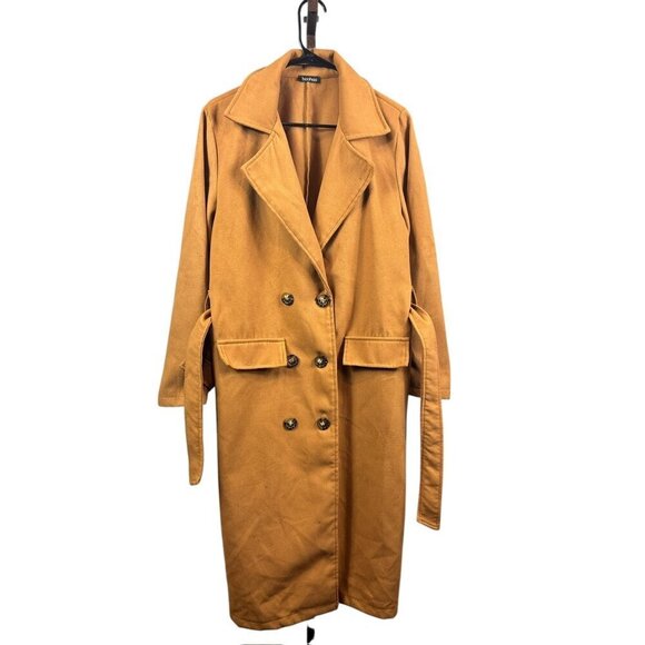 Boohoo Jackets & Blazers - Boohoo Women's Long Brown Coat